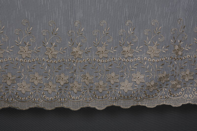 NAKIŞ 11 MODEL KREM RENK TEK KANAT Hazır dikilmiş Pileli Fon Perde 300*260 cm - 10