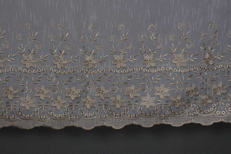 NAKIŞ 11 MODEL KREM RENK TEK KANAT Hazır dikilmiş Pileli Fon Perde 300*260 cm - 10