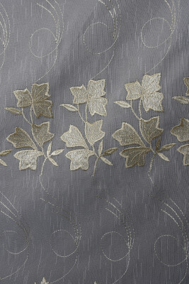 NAKIŞ 12 MODEL KREM RENK TEK KANAT Hazır dikilmiş Pileli Fon Perde 300*260 cm - 6