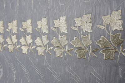 NAKIŞ 12 MODEL KREM RENK TEK KANAT Hazır dikilmiş Pileli Fon Perde 300*260 cm - 7