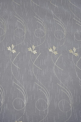 NAKIŞ 12 MODEL KREM RENK TEK KANAT Hazır dikilmiş Pileli Fon Perde 300*260 cm - 8