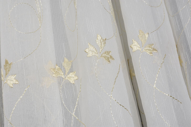 NAKIŞ 12 MODEL KREM RENK TEK KANAT Hazır dikilmiş Pileli Fon Perde 300*260 cm - 9