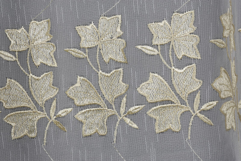 NAKIŞ 13 MODEL KREM RENK TEK KANAT Hazır dikilmiş Pileli Fon Perde 300*260 cm - 3