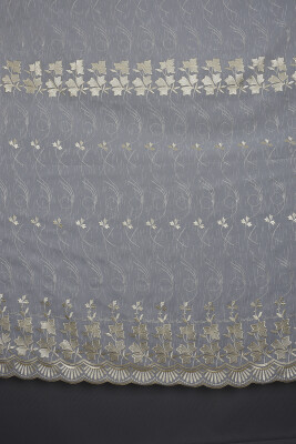 NAKIŞ 13 MODEL KREM RENK TEK KANAT Hazır dikilmiş Pileli Fon Perde 300*260 cm - 5