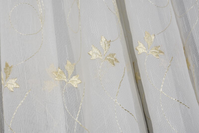 NAKIŞ 13 MODEL KREM RENK TEK KANAT Hazır dikilmiş Pileli Fon Perde 300*260 cm - 9