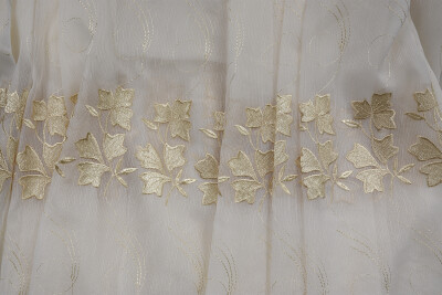 NAKIŞ 13 MODEL KREM RENK TEK KANAT Hazır dikilmiş Pileli Fon Perde 300*260 cm - 10