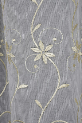 NAKIŞ 14 MODEL KREM RENK TEK KANAT Hazır dikilmiş Pileli Fon Perde 300*260 cm - 2