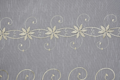 NAKIŞ 14 MODEL KREM RENK TEK KANAT Hazır dikilmiş Pileli Fon Perde 300*260 cm - 7