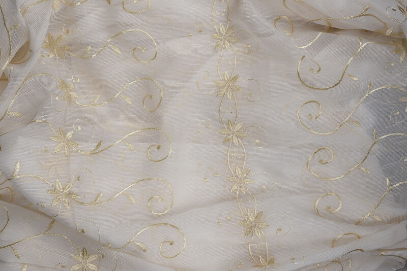 NAKIŞ 14 MODEL KREM RENK TEK KANAT Hazır dikilmiş Pileli Fon Perde 300*260 cm - 9