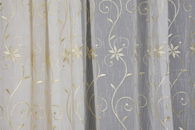 NAKIŞ 14 MODEL KREM RENK TEK KANAT Hazır dikilmiş Pileli Fon Perde 300*260 cm - 3