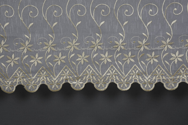 NAKIŞ 14 MODEL KREM RENK TEK KANAT Hazır dikilmiş Pileli Fon Perde 300*260 cm - 4