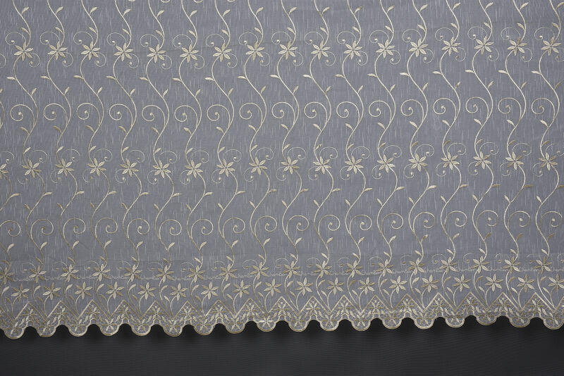 NAKIŞ 14 MODEL KREM RENK TEK KANAT Hazır dikilmiş Pileli Fon Perde 300*260 cm - 5