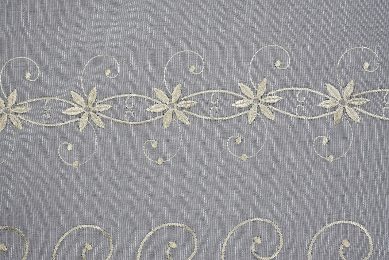 NAKIŞ 14 MODEL KREM RENK TEK KANAT Hazır dikilmiş Pileli Fon Perde 300*260 cm - 7