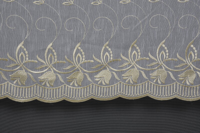 NAKIŞ 15 MODEL KREM RENK TEK KANAT Hazır dikilmiş Pileli Fon Perde 300*260 cm - 3