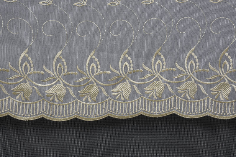 NAKIŞ 15 MODEL KREM RENK TEK KANAT Hazır dikilmiş Pileli Fon Perde 300*260 cm - 3