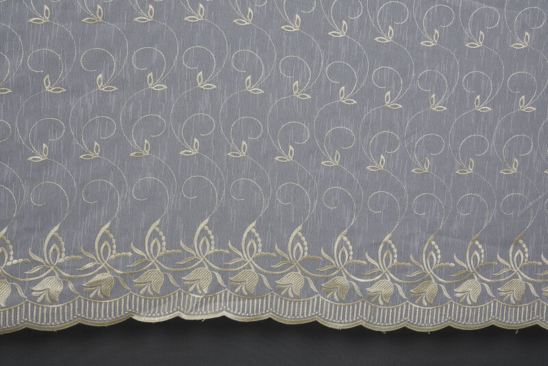 NAKIŞ 15 MODEL KREM RENK TEK KANAT Hazır dikilmiş Pileli Fon Perde 300*260 cm - 4