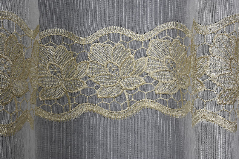 NAKIŞ 3 MODEL KREM KREM RENK TEK KANAT Hazır dikilmiş Pileli Fon Perde 300*260 cm - 2