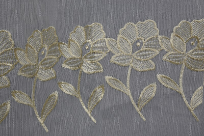 NAKIŞ 3 MODEL KREM KREM RENK TEK KANAT Hazır dikilmiş Pileli Fon Perde 300*260 cm - 3