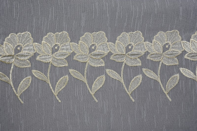 NAKIŞ 3 MODEL KREM KREM RENK TEK KANAT Hazır dikilmiş Pileli Fon Perde 300*260 cm - 11