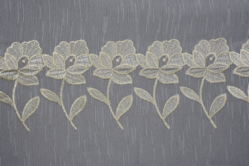 NAKIŞ 3 MODEL KREM KREM RENK TEK KANAT Hazır dikilmiş Pileli Fon Perde 300*260 cm - 11