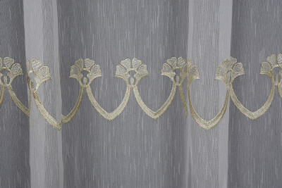 NAKIŞ 4 MODEL KREM KREM RENK TEK KANAT Hazır dikilmiş Pileli Fon Perde 300*260 cm - 2