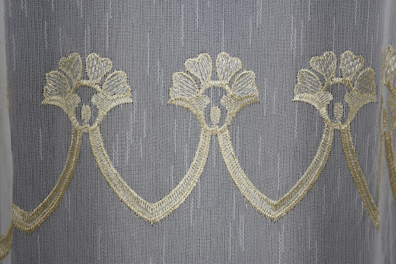 NAKIŞ 4 MODEL KREM KREM RENK TEK KANAT Hazır dikilmiş Pileli Fon Perde 300*260 cm - 4