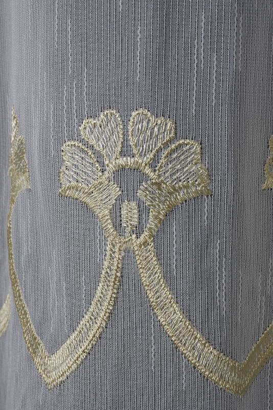 NAKIŞ 4 MODEL KREM KREM RENK TEK KANAT Hazır dikilmiş Pileli Fon Perde 300*260 cm - 7