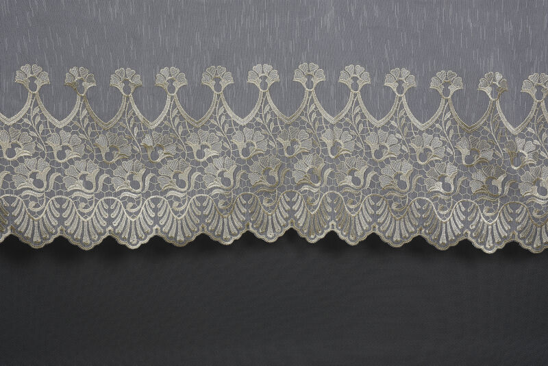 NAKIŞ 4 MODEL KREM KREM RENK TEK KANAT Hazır dikilmiş Pileli Fon Perde 300*260 cm - 11