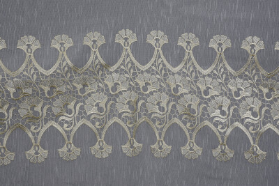 NAKIŞ 4 MODEL KREM KREM RENK TEK KANAT Hazır dikilmiş Pileli Fon Perde 300*260 cm - 13