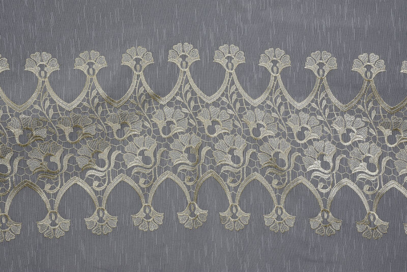 NAKIŞ 4 MODEL KREM KREM RENK TEK KANAT Hazır dikilmiş Pileli Fon Perde 300*260 cm - 13