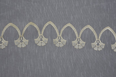 NAKIŞ 4 MODEL KREM KREM RENK TEK KANAT Hazır dikilmiş Pileli Fon Perde 300*260 cm - 14