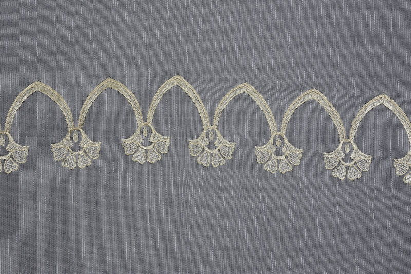 NAKIŞ 4 MODEL KREM KREM RENK TEK KANAT Hazır dikilmiş Pileli Fon Perde 300*260 cm - 14