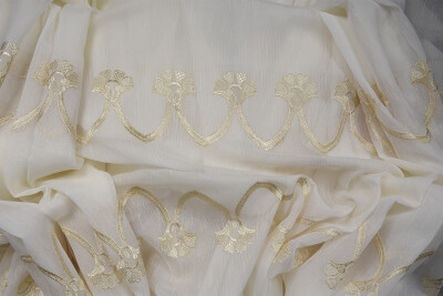 NAKIŞ 4 MODEL KREM KREM RENK TEK KANAT Hazır dikilmiş Pileli Fon Perde 300*260 cm - 16