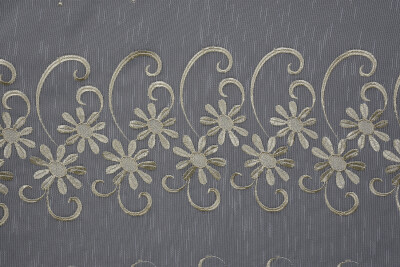 NAKIŞ 5 MODEL KREM KREM RENK TEK KANAT Hazır dikilmiş Pileli Fon Perde 300*260 cm - 10