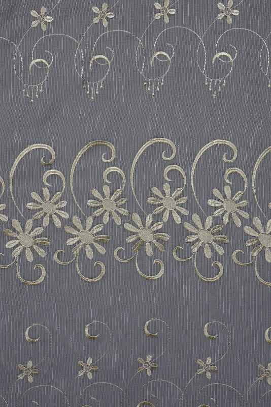 NAKIŞ 5 MODEL KREM KREM RENK TEK KANAT Hazır dikilmiş Pileli Fon Perde 300*260 cm - 12