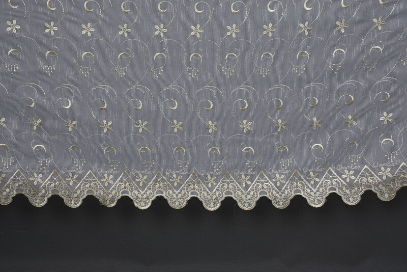 NAKIŞ 5 MODEL KREM KREM RENK TEK KANAT Hazır dikilmiş Pileli Fon Perde 300*260 cm - 4