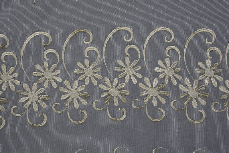 NAKIŞ 5 MODEL KREM KREM RENK TEK KANAT Hazır dikilmiş Pileli Fon Perde 300*260 cm - 10