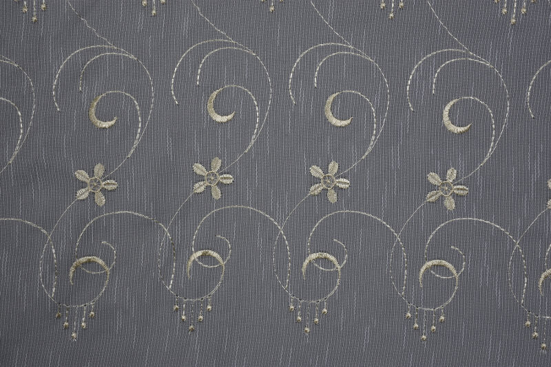 NAKIŞ 5 MODEL KREM KREM RENK TEK KANAT Hazır dikilmiş Pileli Fon Perde 300*260 cm - 11