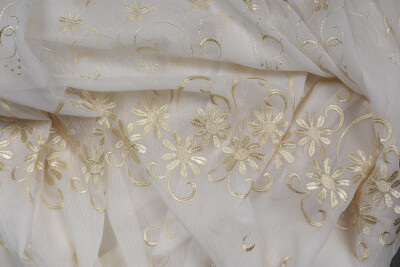 NAKIŞ 5 MODEL KREM KREM RENK TEK KANAT Hazır dikilmiş Pileli Fon Perde 300*260 cm - 13