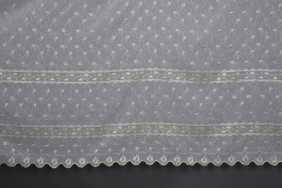 NAKIŞ 6 MODEL KREM RENK TEK KANAT Hazır dikilmiş Pileli Fon Perde 300*260 cm - 8