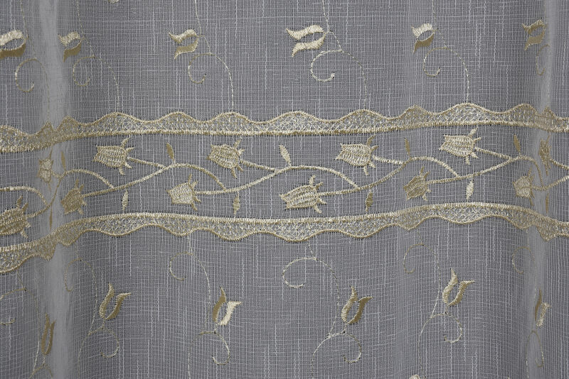 NAKIŞ 6 MODEL KREM RENK TEK KANAT Hazır dikilmiş Pileli Fon Perde 300*260 cm - 9