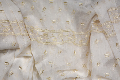 NAKIŞ 6 MODEL KREM RENK TEK KANAT Hazır dikilmiş Pileli Fon Perde 300*260 cm - 10