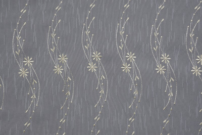 NAKIŞ 7 MODEL KREM RENK TEK KANAT Hazır dikilmiş Pileli Fon Perde 300*260 cm - 3