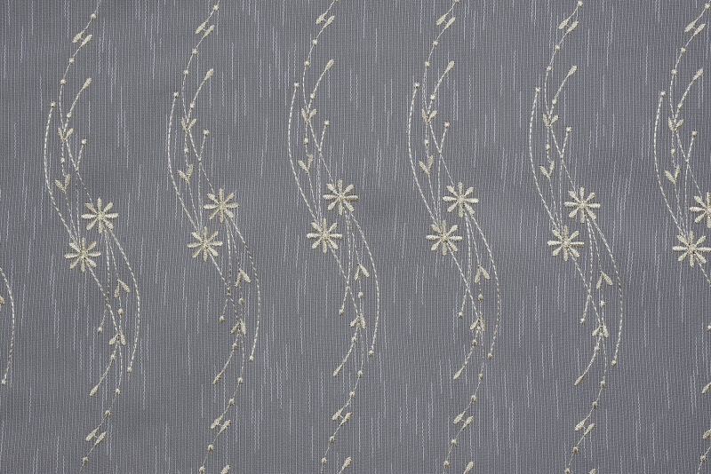 NAKIŞ 7 MODEL KREM RENK TEK KANAT Hazır dikilmiş Pileli Fon Perde 300*260 cm - 3