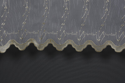 NAKIŞ 7 MODEL KREM RENK TEK KANAT Hazır dikilmiş Pileli Fon Perde 300*260 cm - 5