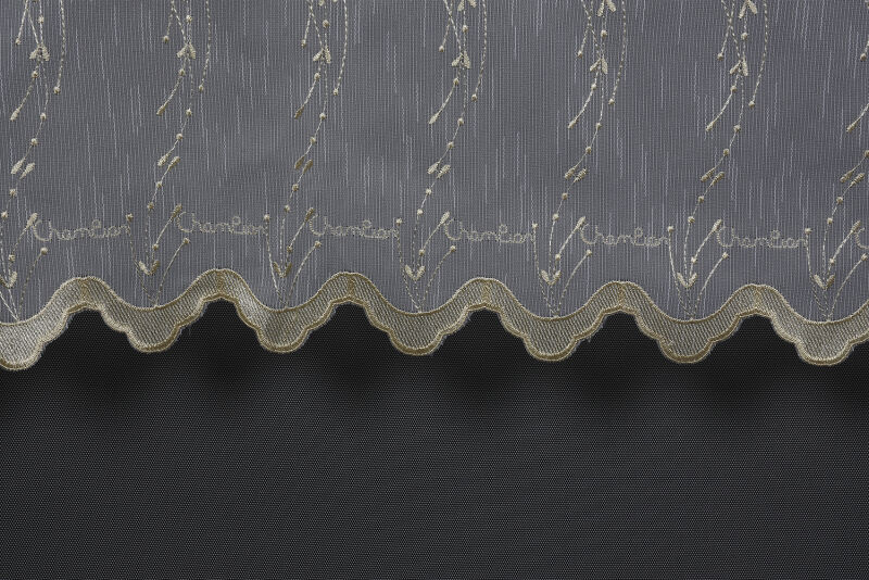 NAKIŞ 7 MODEL KREM RENK TEK KANAT Hazır dikilmiş Pileli Fon Perde 300*260 cm - 5