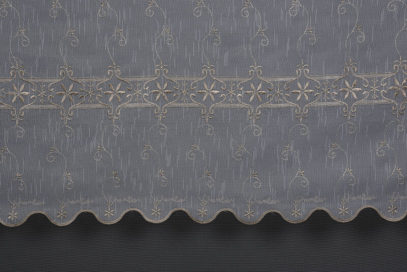 NAKIŞ 8 MODEL KREM RENK TEK KANAT Hazır dikilmiş Pileli Fon Perde 300*260 cm - 4