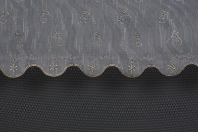 NAKIŞ 8 MODEL KREM RENK TEK KANAT Hazır dikilmiş Pileli Fon Perde 300*260 cm - 5