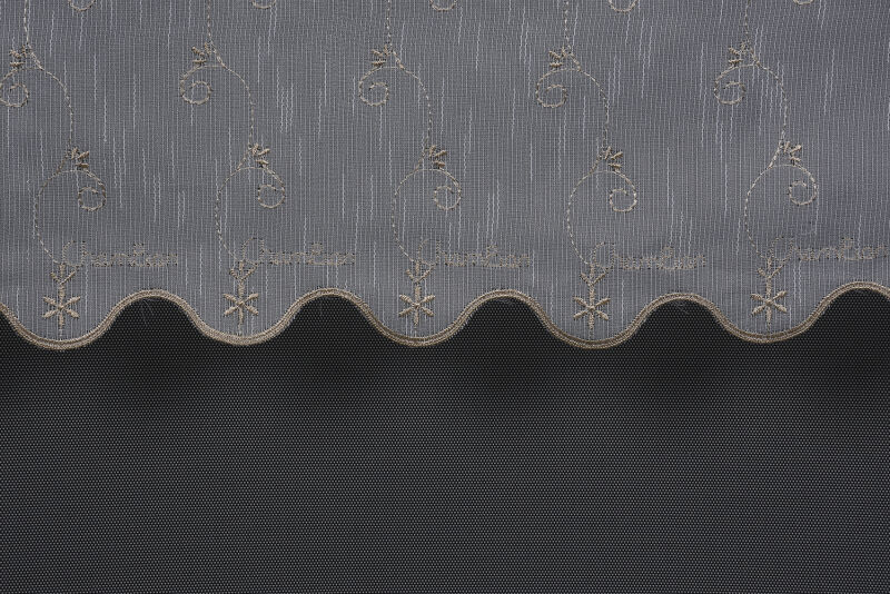 NAKIŞ 8 MODEL KREM RENK TEK KANAT Hazır dikilmiş Pileli Fon Perde 300*260 cm - 5