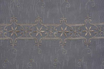 NAKIŞ 8 MODEL KREM RENK TEK KANAT Hazır dikilmiş Pileli Fon Perde 300*260 cm - 6